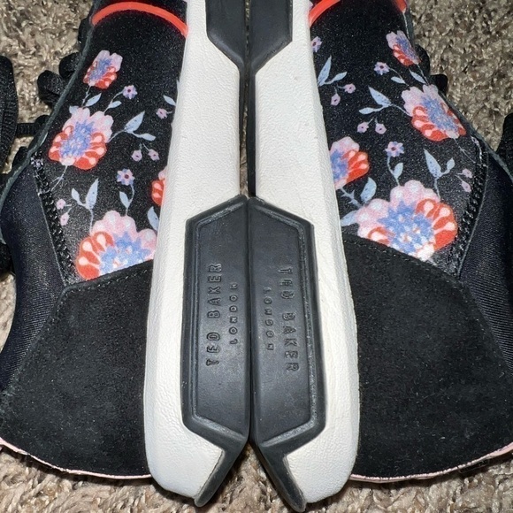 Ted Baker Floral Print Suede Shoe - Picture 4 of 8